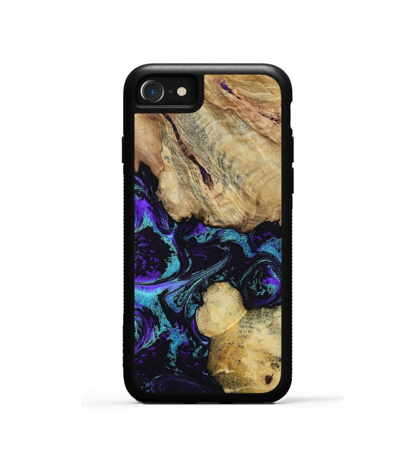 iPhone SE Wood Phone Case - Nelda (Purple, 817743)
