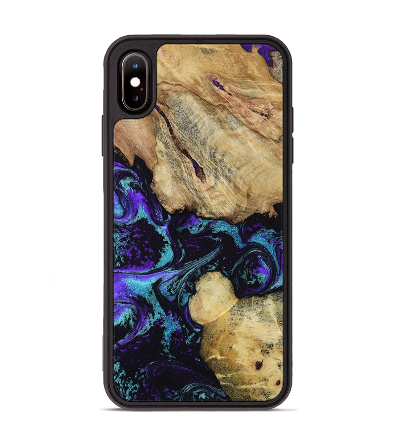 iPhone Xs Max Wood Phone Case - Nelda (Purple, 817743)