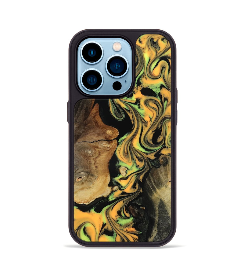 iPhone 14 Pro Wood Phone Case - Arminta (Neon, 817776)