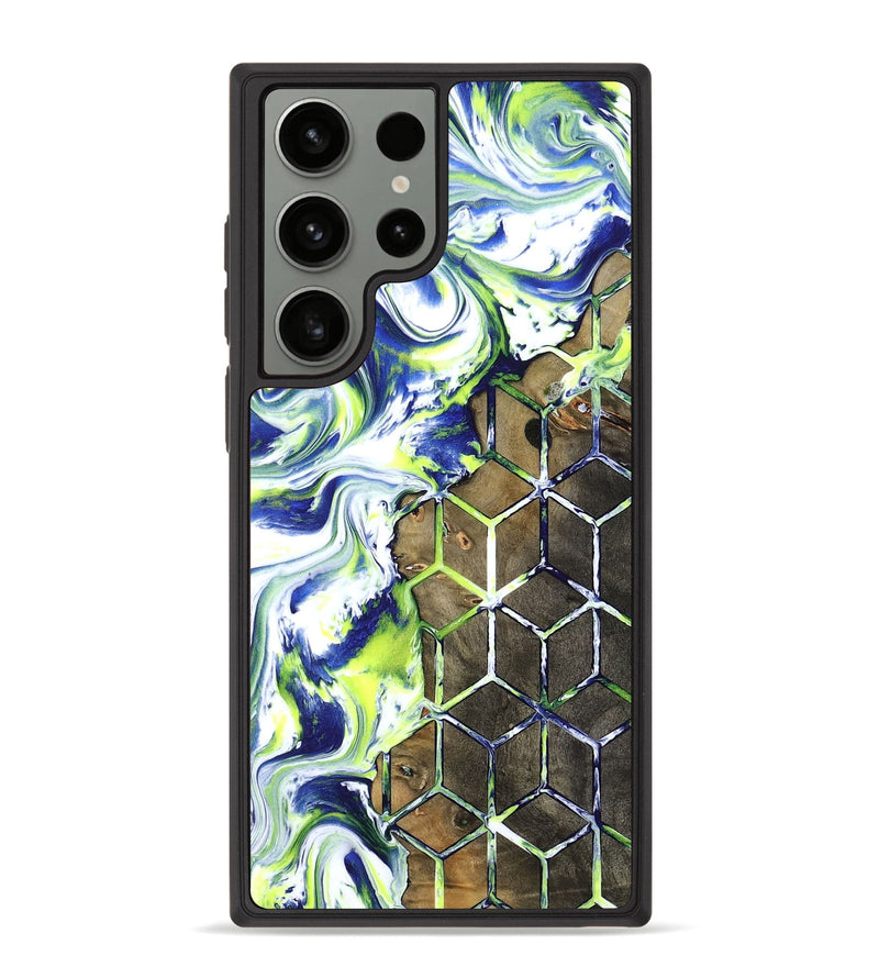 Galaxy S23 Ultra Wood Phone Case - Abbie (Neon, 817779)