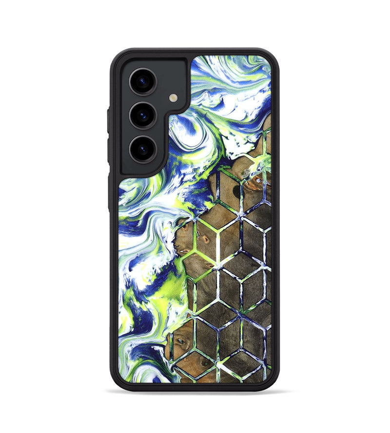 Galaxy S24 Wood Phone Case - Abbie (Neon, 817779)