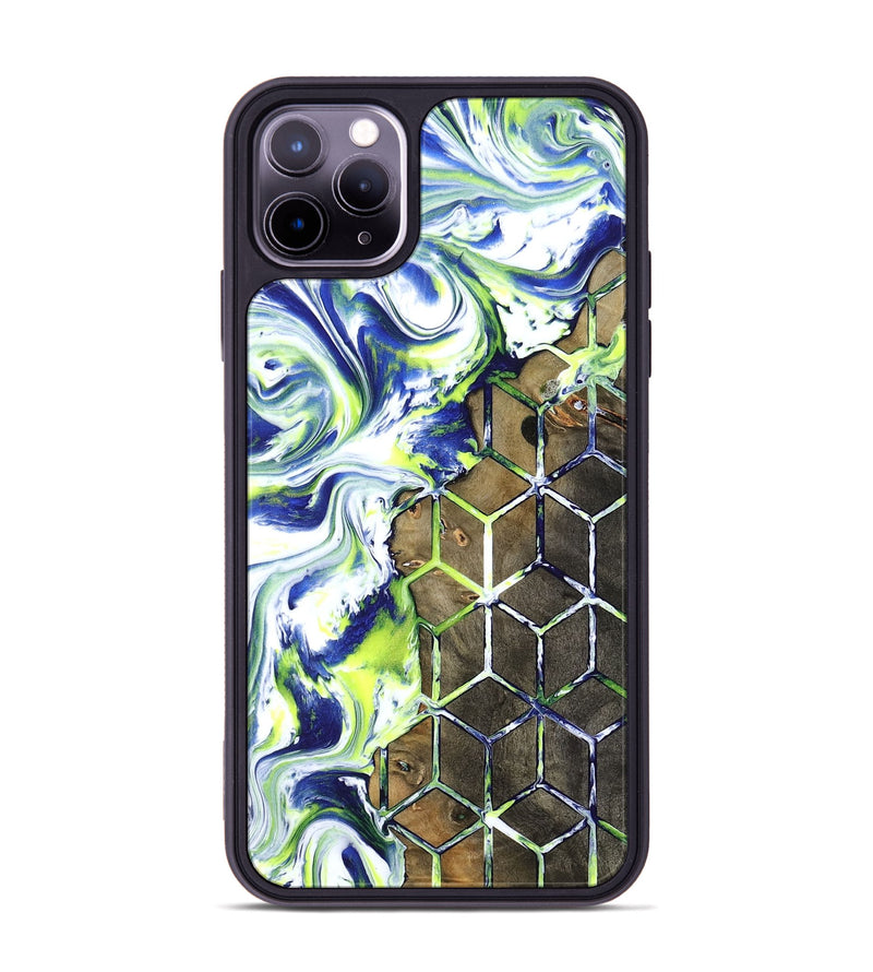iPhone 11 Pro Max Wood Phone Case - Abbie (Neon, 817779)