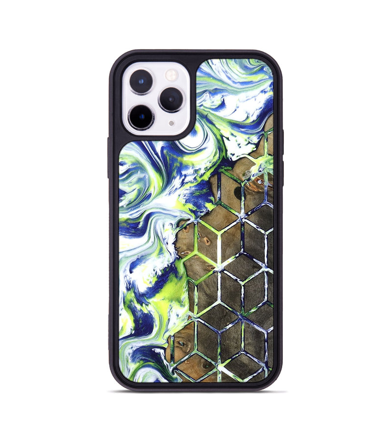 iPhone 11 Pro Wood Phone Case - Abbie (Neon, 817779)