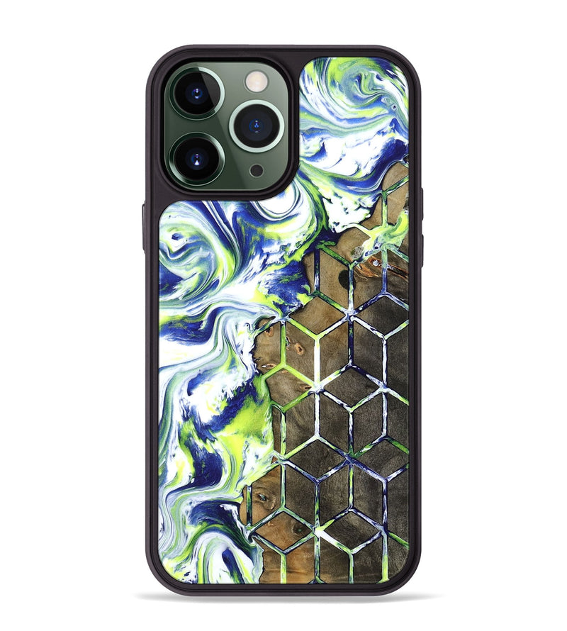 iPhone 13 Pro Max Wood Phone Case - Abbie (Neon, 817779)