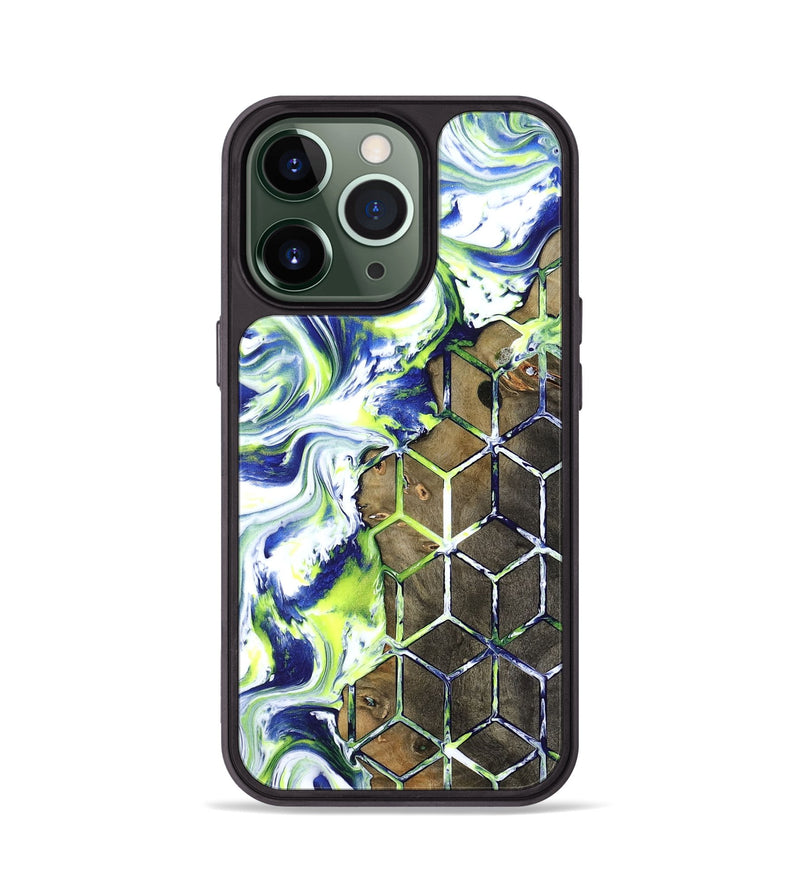 iPhone 13 Pro Wood Phone Case - Abbie (Neon, 817779)