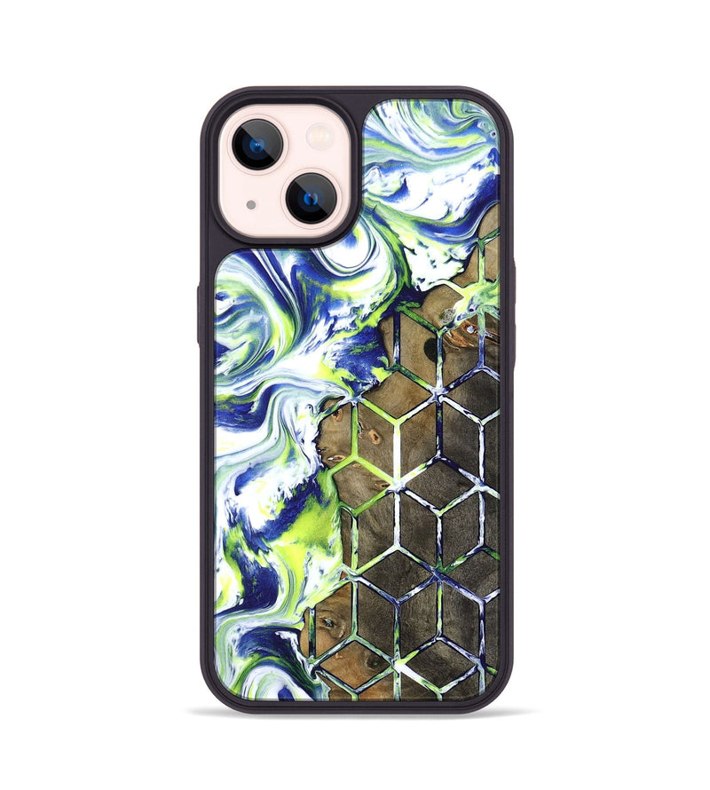 iPhone 14 Wood Phone Case - Abbie (Neon, 817779)