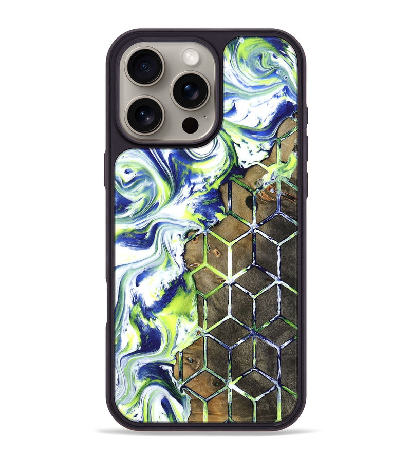 iPhone 16 Pro Max Wood Phone Case - Abbie (Neon, 817779)