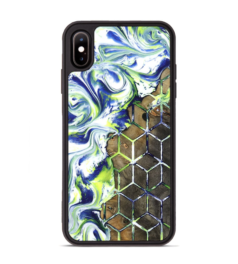 iPhone Xs Max Wood Phone Case - Abbie (Neon, 817779)
