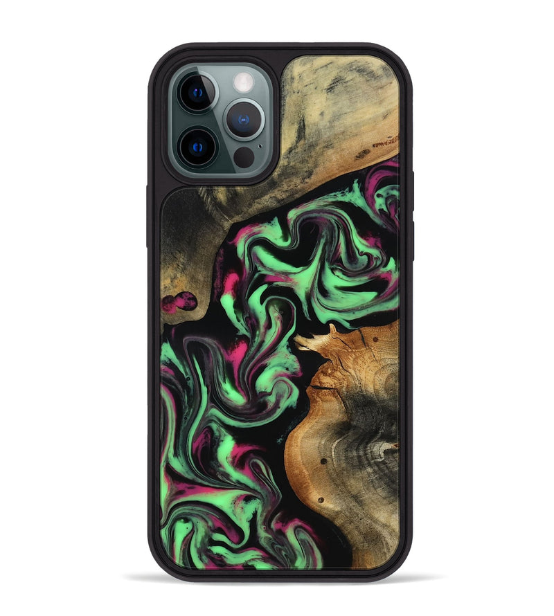 iPhone 12 Pro Max Wood Phone Case - Virgil (Neon, 817780)
