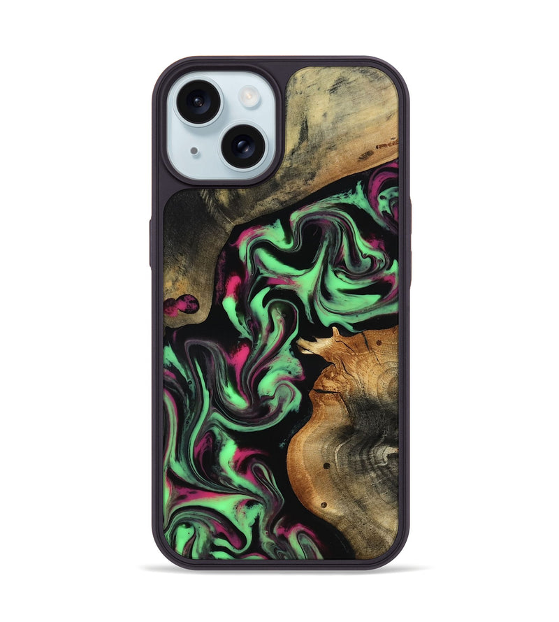 iPhone 15 Wood Phone Case - Virgil (Neon, 817780)