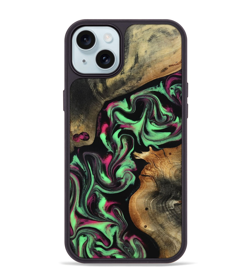 iPhone 15 Plus Wood Phone Case - Virgil (Neon, 817780)