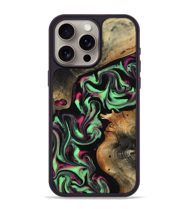 iPhone 15 Pro Max Wood Phone Case - Virgil (Neon, 817780)