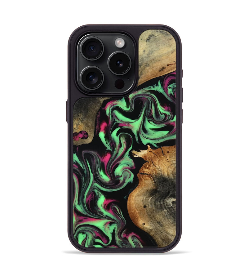 iPhone 15 Pro Wood Phone Case - Virgil (Neon, 817780)