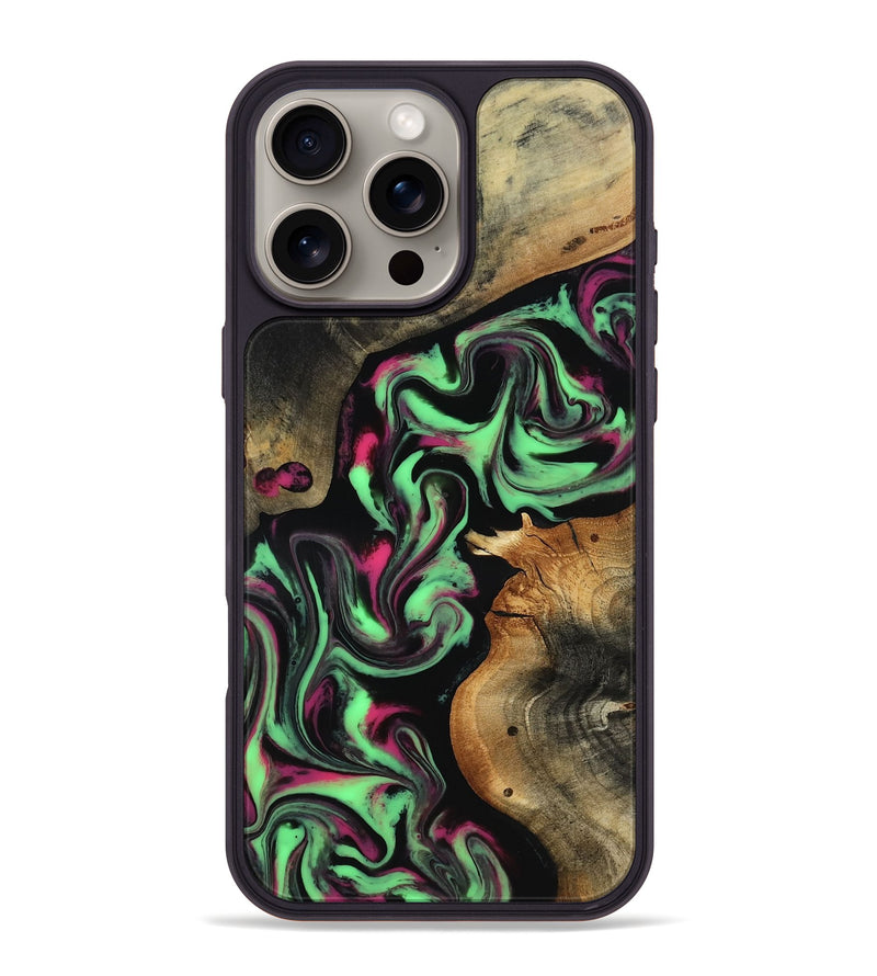 iPhone 16 Pro Max Wood Phone Case - Virgil (Neon, 817780)