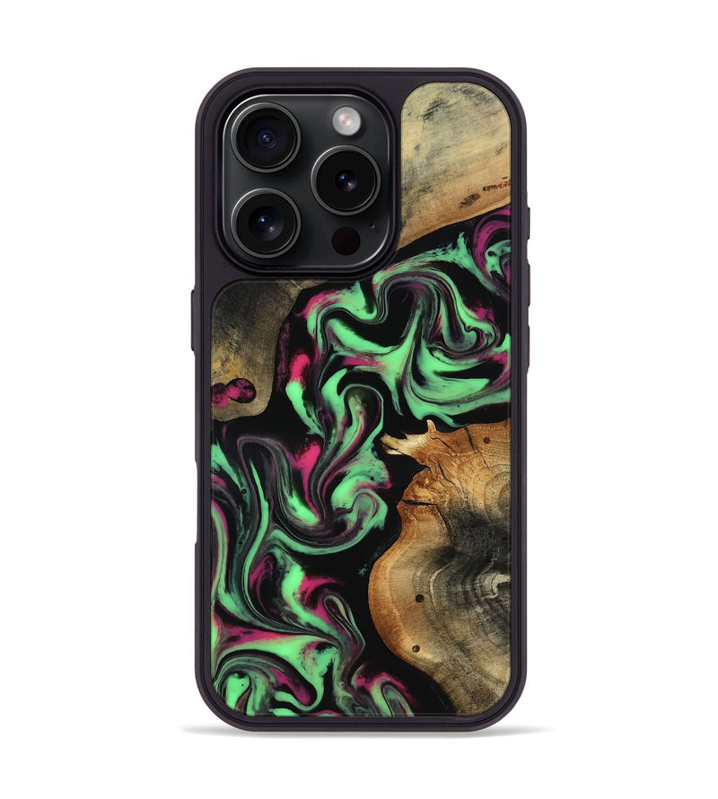 iPhone 16 Pro Wood Phone Case - Virgil (Neon, 817780)