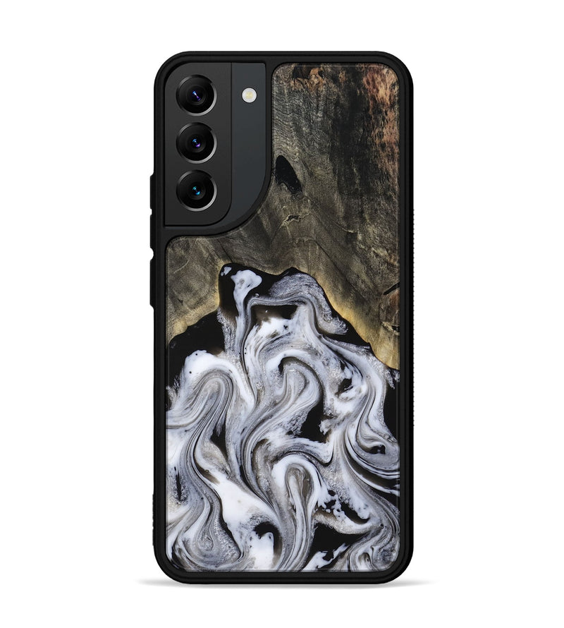 Galaxy S22 Plus Wood Phone Case - Leatha (Black & White, 817783)