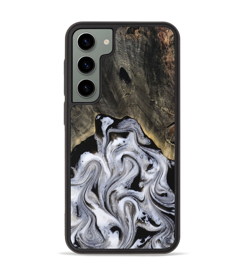 Galaxy S23 Plus Wood Phone Case - Leatha (Black & White, 817783)