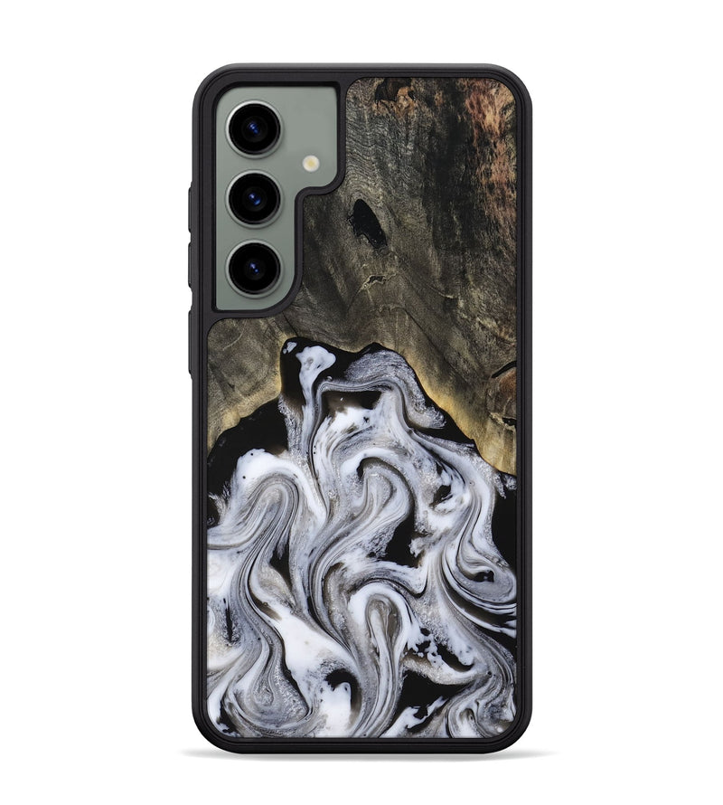 Galaxy S24 Plus Wood Phone Case - Leatha (Black & White, 817783)