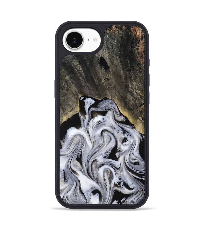 iPhone 17e Wood Phone Case - Leatha (Black & White, 817783)