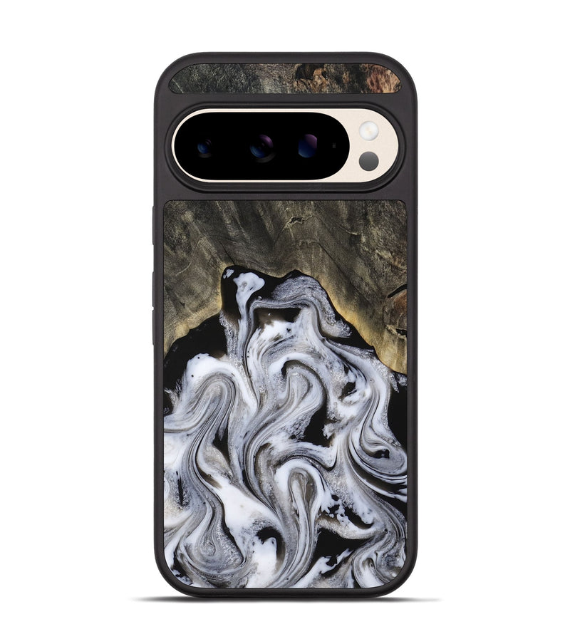 Pixel 10 Wood Phone Case - Leatha (Black & White, 817783)