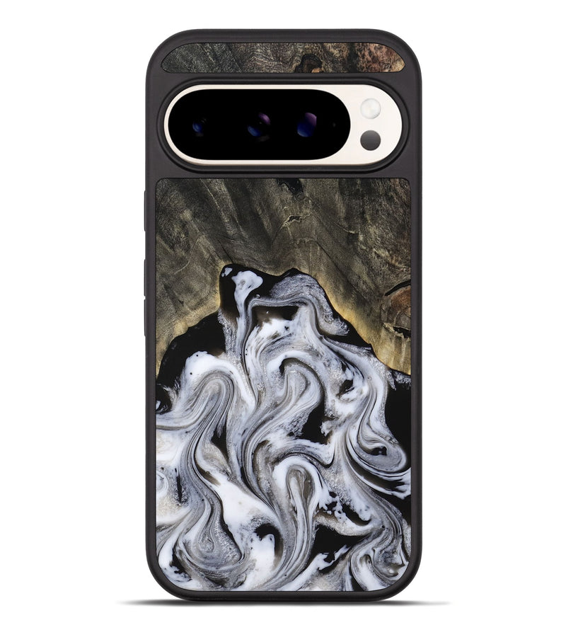 Pixel 10 Pro XL Wood Phone Case - Leatha (Black & White, 817783)