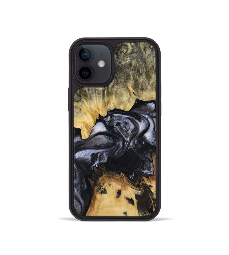 iPhone 12 mini Wood Phone Case - Alberta (Black & White, 817784)