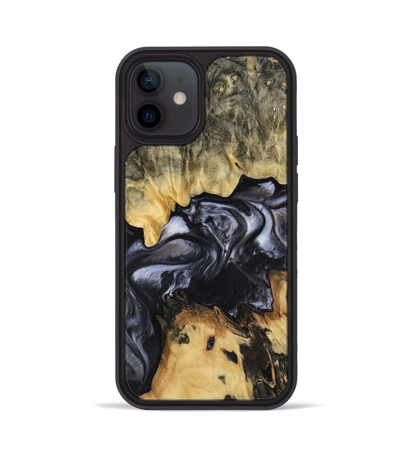 iPhone 12 Wood Phone Case - Alberta (Black & White, 817784)