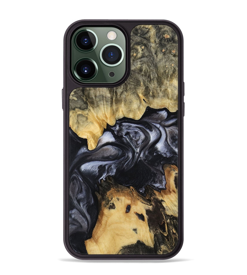iPhone 13 Pro Max Wood Phone Case - Alberta (Black & White, 817784)