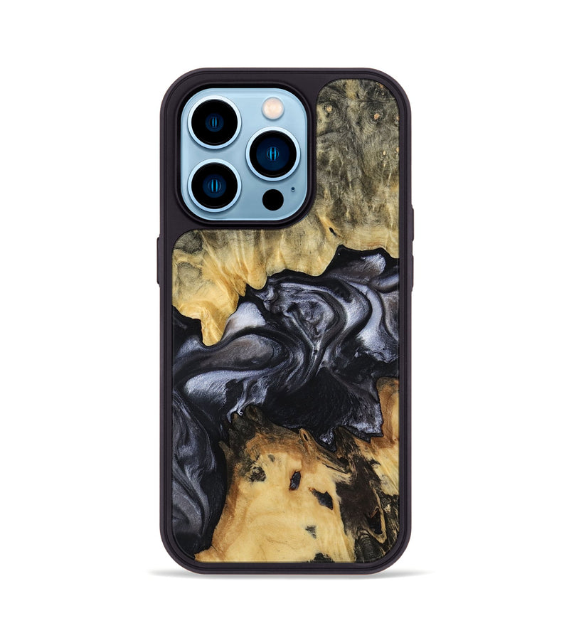 iPhone 14 Pro Wood Phone Case - Alberta (Black & White, 817784)