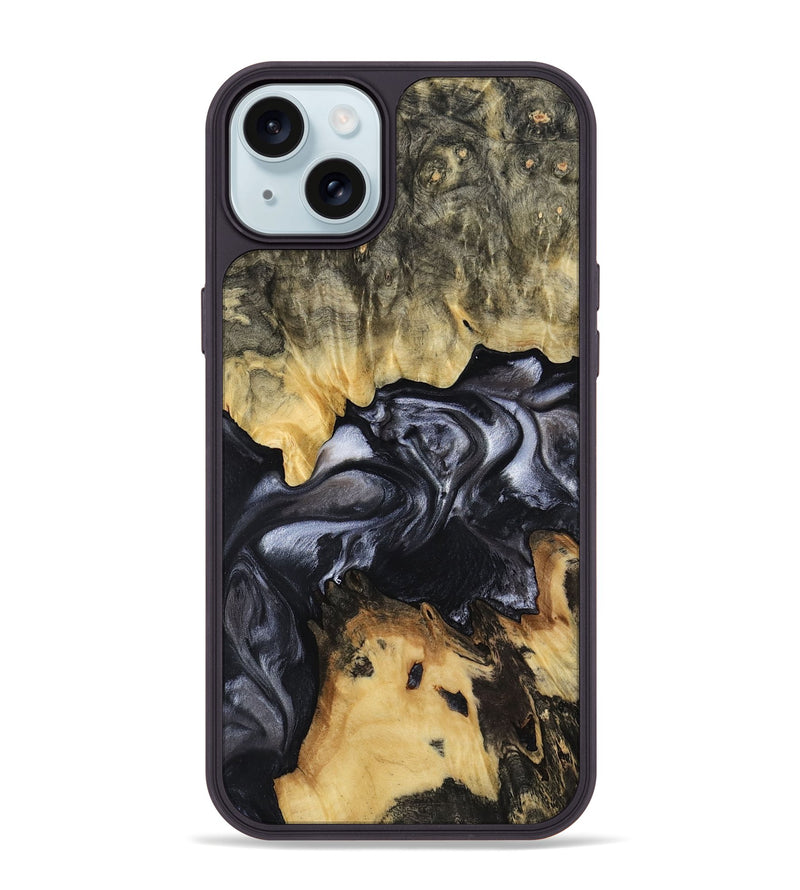 iPhone 15 Plus Wood Phone Case - Alberta (Black & White, 817784)