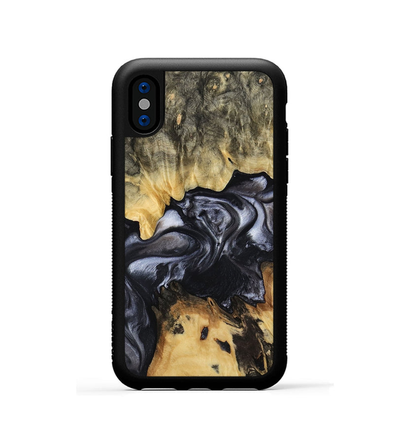 iPhone Xs Wood Phone Case - Alberta (Black & White, 817784)