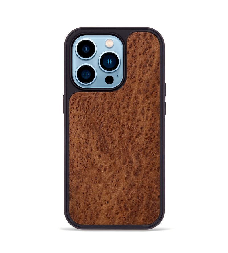 iPhone 14 Pro Wood Phone Case - Alpha (Wood Burl, 817801)