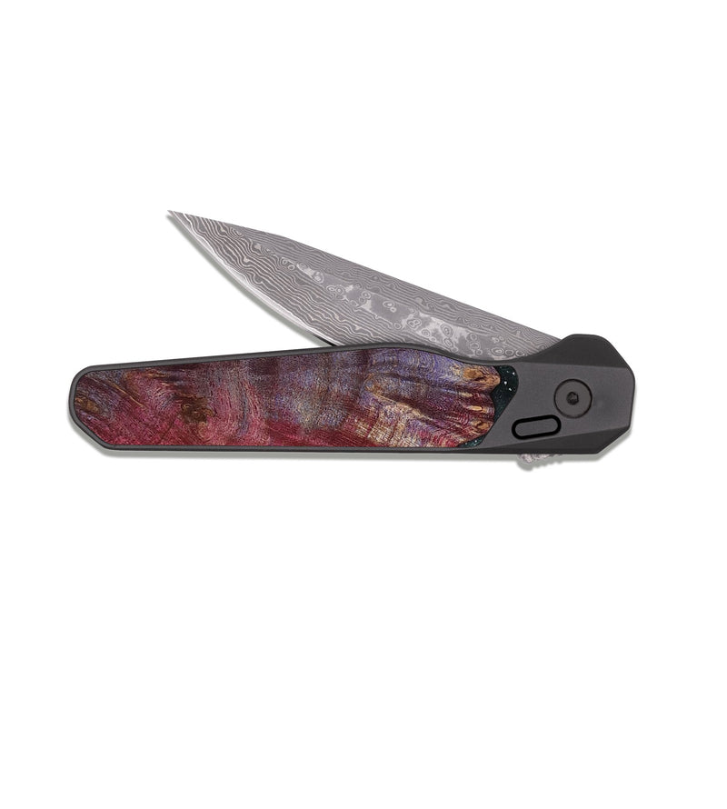 EDC Dark Damascus Wood Pocket Knife - Sheena (Cosmos, 817817)