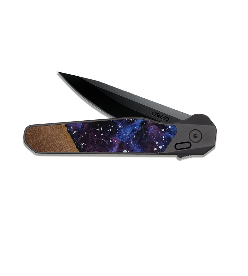 EDC Dark Slate Wood Pocket Knife - Perry (Cosmos, 817820)
