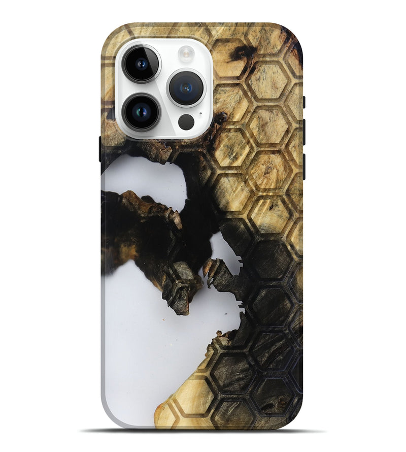 iPhone 15 Pro Max Wood Live Edge Phone Case - Anissa (Clear, 817821)