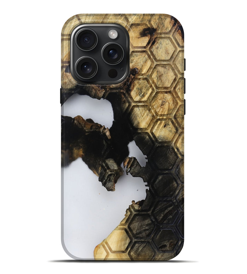 iPhone 16 Pro Max Wood Live Edge Phone Case - Anissa (Clear, 817821)