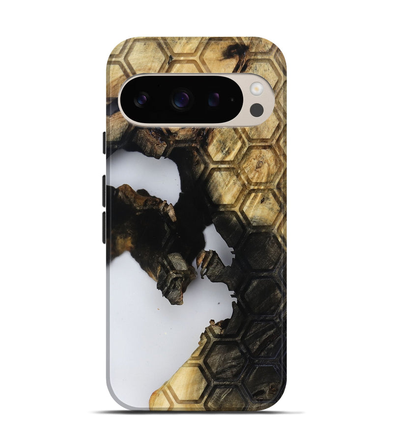 Pixel 9 Pro Wood Live Edge Phone Case - Anissa (Clear, 817821)