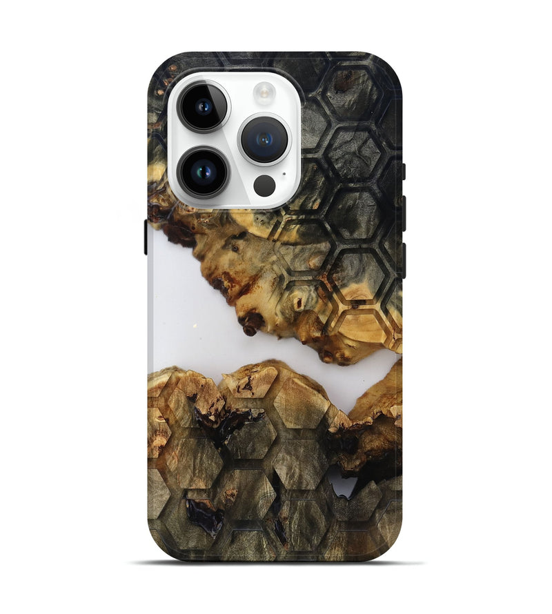 iPhone 15 Pro Wood Live Edge Phone Case - Gloria (Clear, 817822)