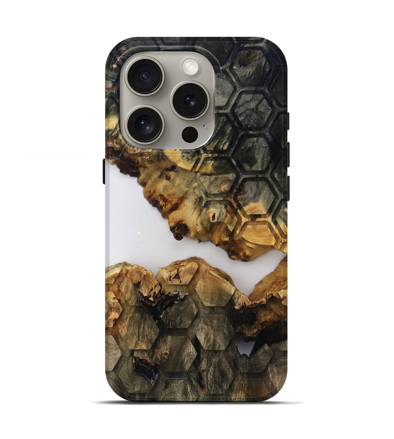 iPhone 16 Pro Wood Live Edge Phone Case - Gloria (Clear, 817822)