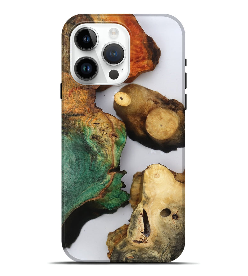 iPhone 15 Pro Max Wood Live Edge Phone Case - Emely (Clear, 817823)