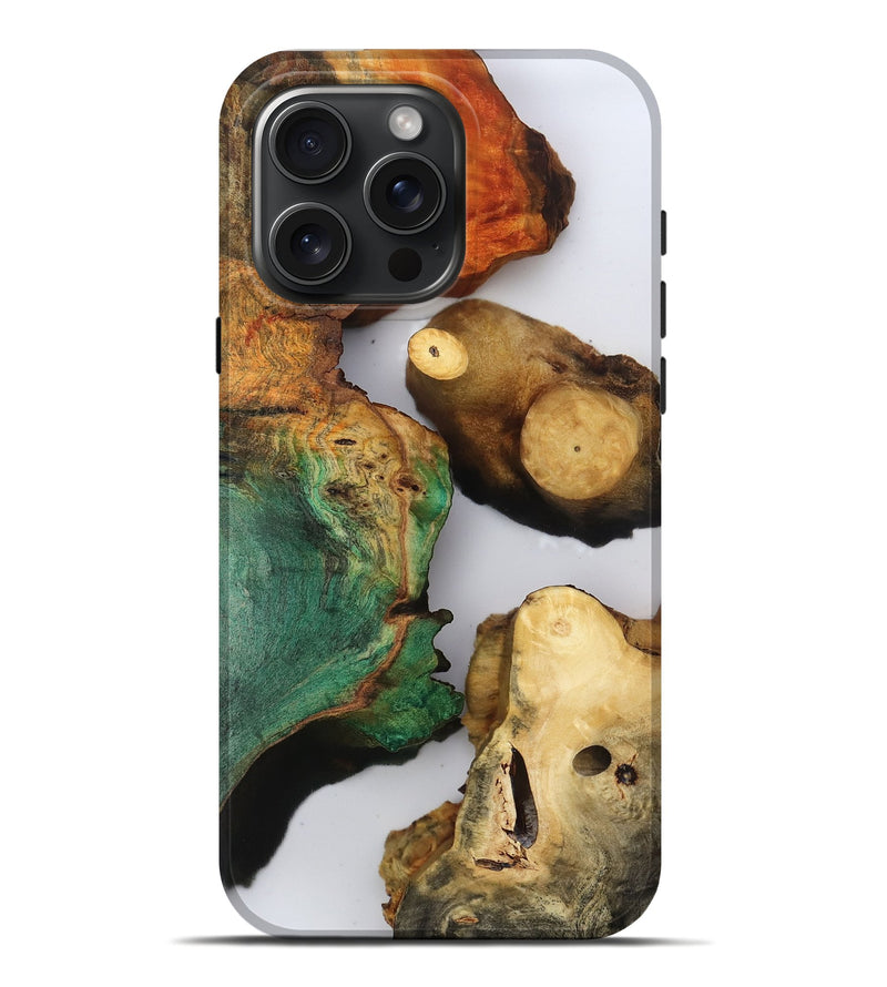 iPhone 16 Pro Max Wood Live Edge Phone Case - Emely (Clear, 817823)