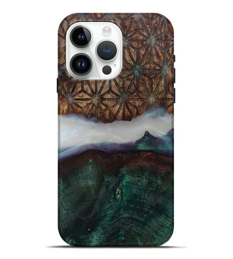 iPhone 15 Pro Max Wood Live Edge Phone Case - Xzavier (Clear, 817824)