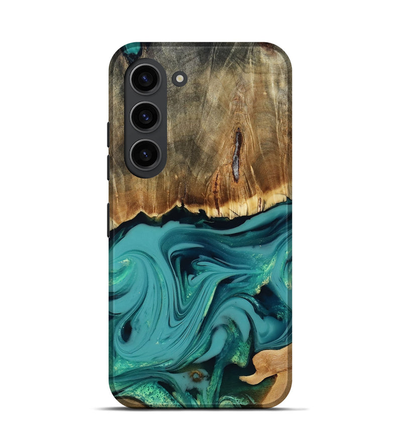 Galaxy S23 Wood Live Edge Phone Case - Diya (Green, 817825)