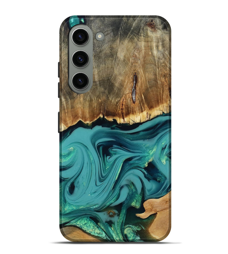 Galaxy S23 Plus Wood Live Edge Phone Case - Diya (Green, 817825)