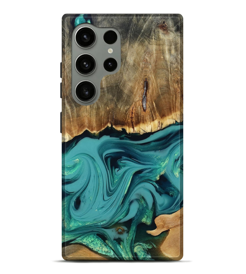 Galaxy S24 Ultra Wood Live Edge Phone Case - Diya (Green, 817825)