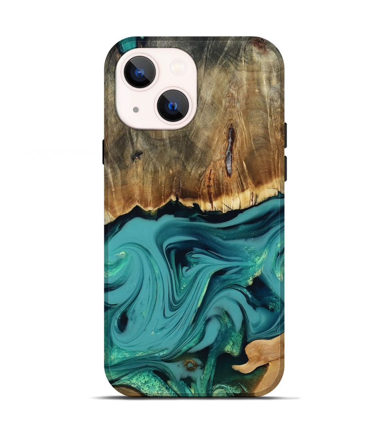 iPhone 13 Wood Live Edge Phone Case - Diya (Green, 817825)