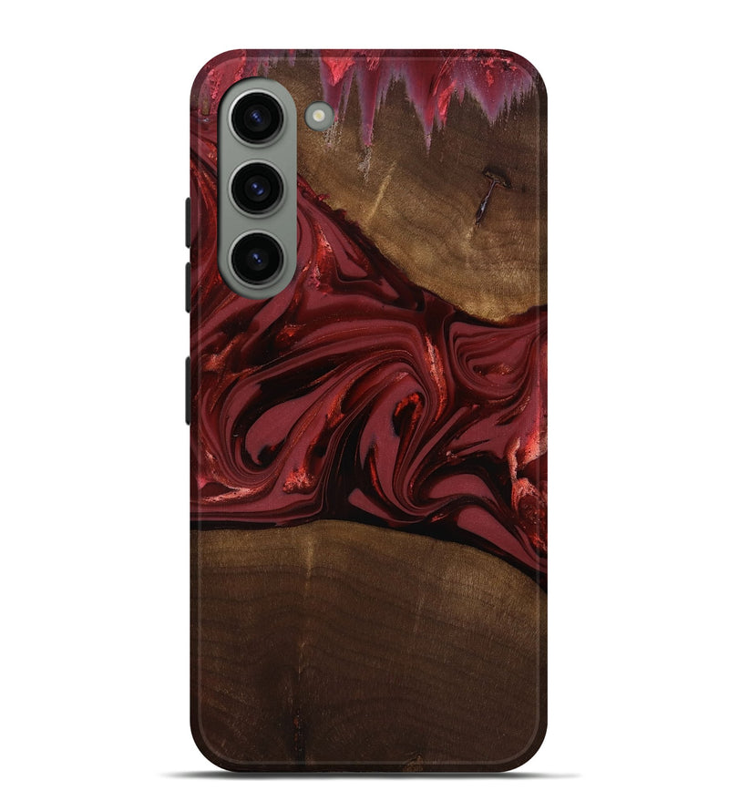 Galaxy S23 Plus Wood Live Edge Phone Case - Roberta (Red, 817826)