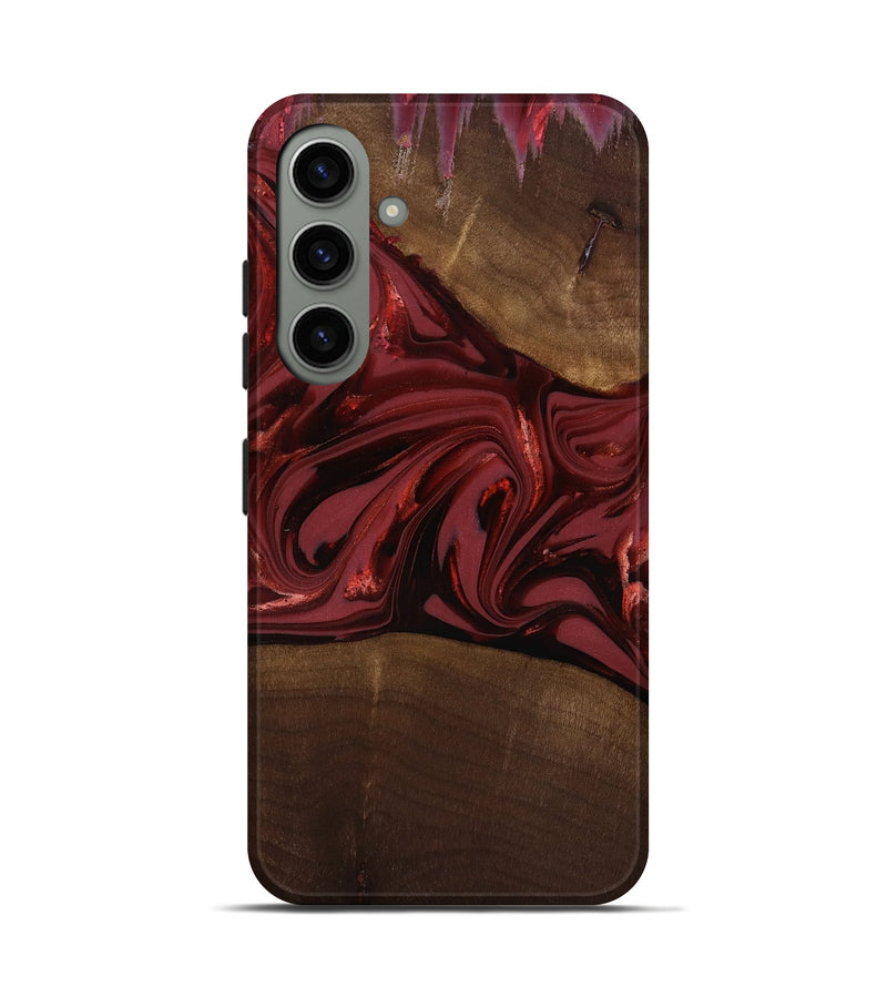 Galaxy S24 Wood Live Edge Phone Case - Roberta (Red, 817826)