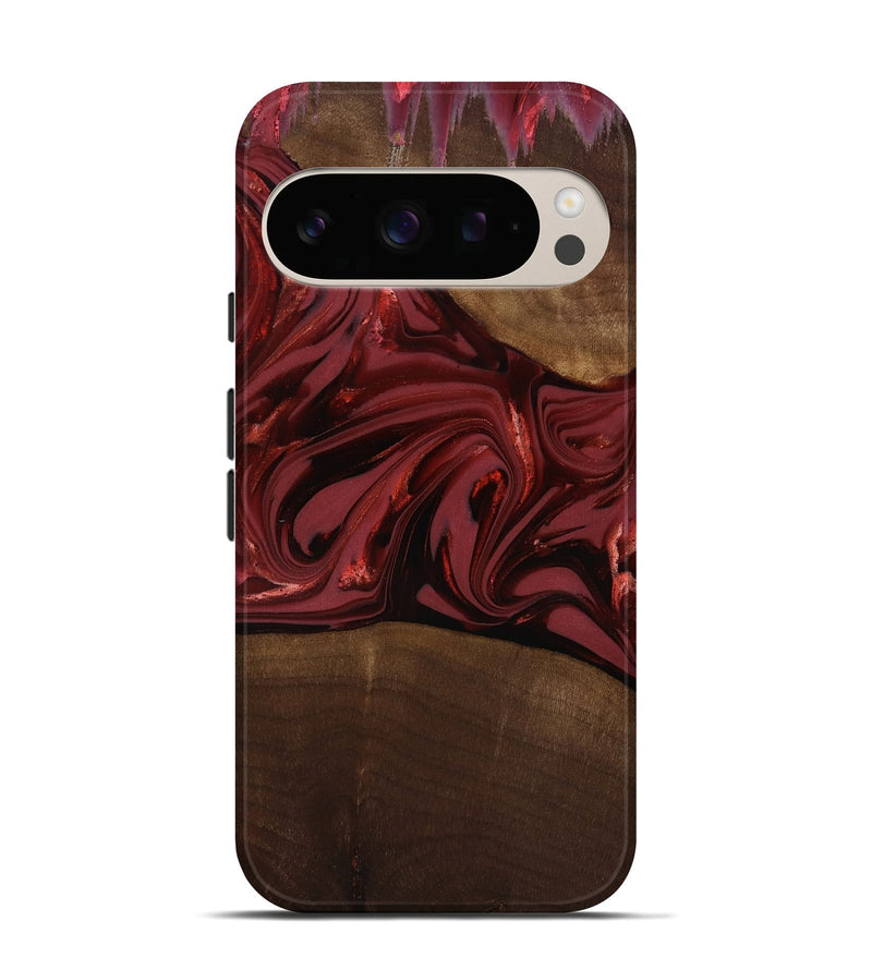 Pixel 10 Pro Wood Live Edge Phone Case - Roberta (Red, 817826)