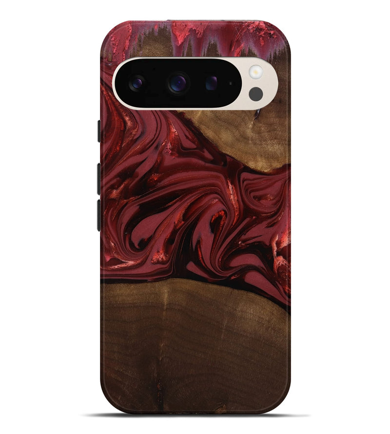 Pixel 9 Pro XL Wood Live Edge Phone Case - Roberta (Red, 817826)